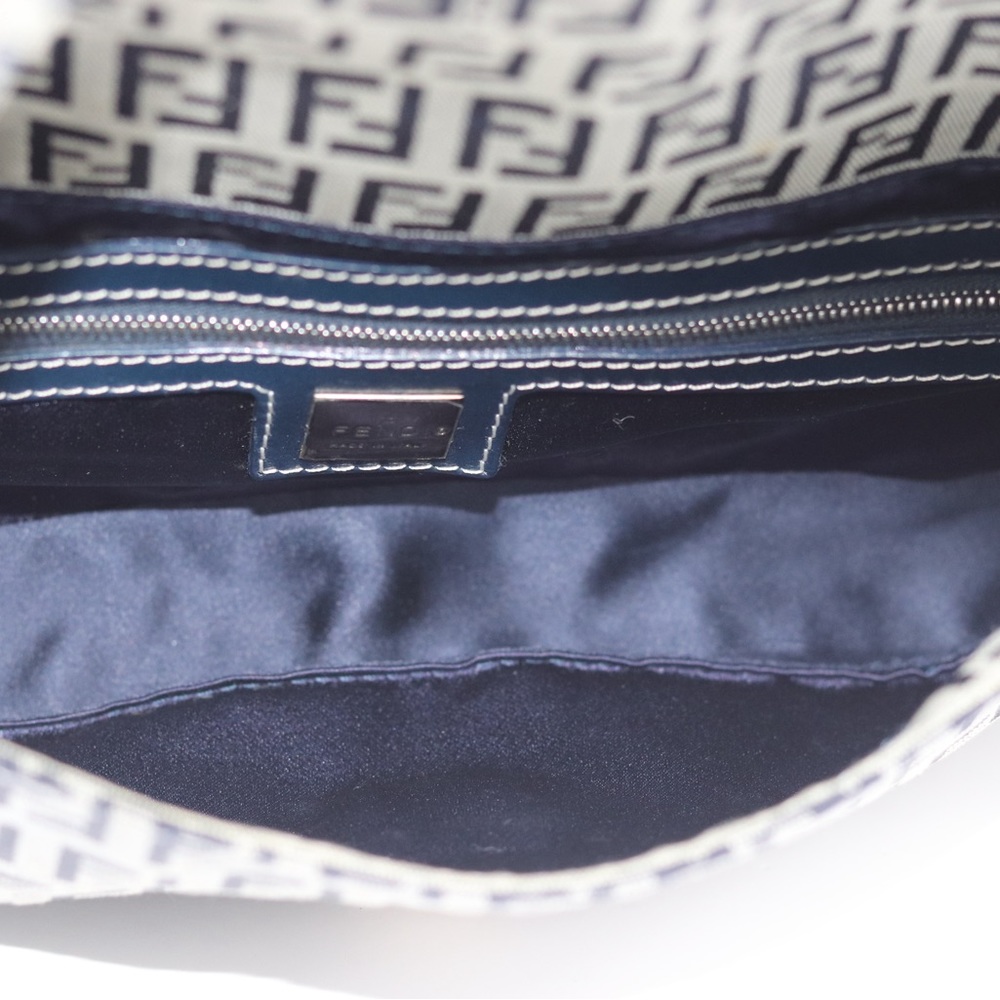 FENDI‎ ZUCCHINO BAGUETTE NAVY VINTAGE - Picture 8 of 11